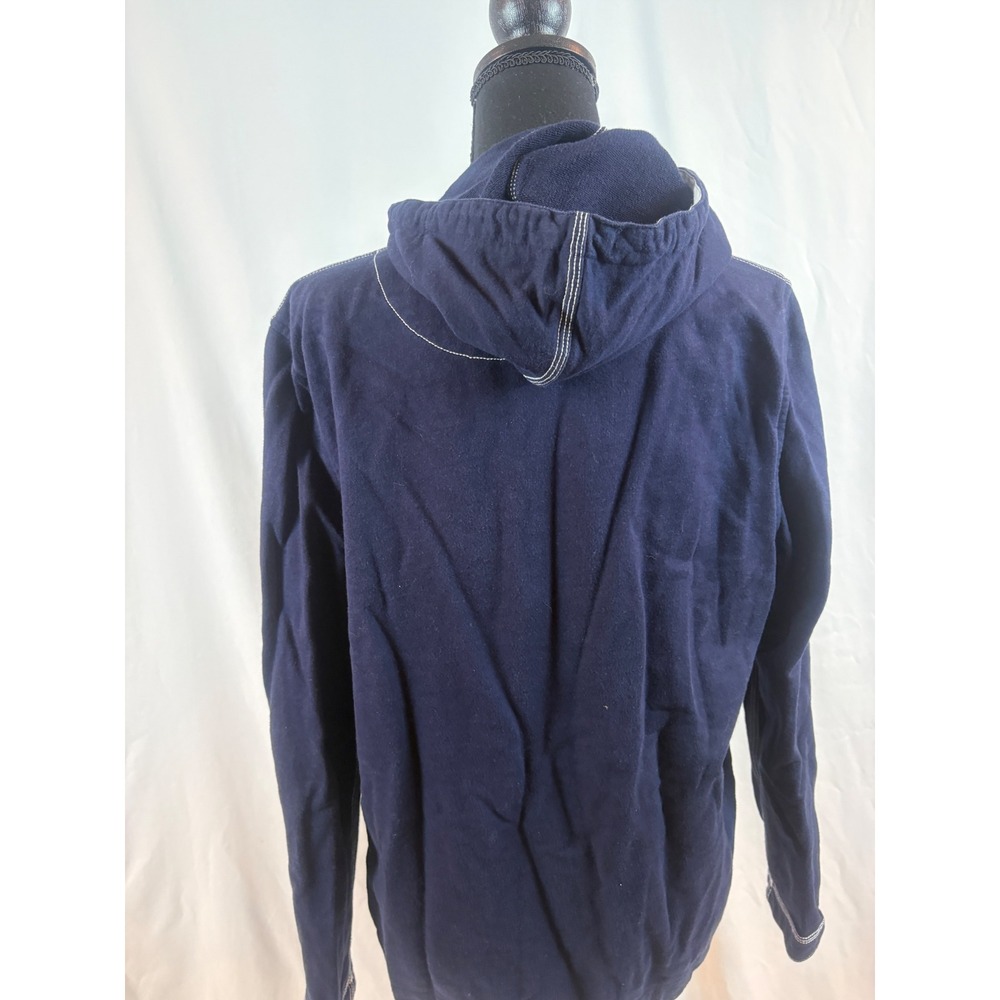 Lauren Jeans Co Ralph Lauren Navy Blue Full Zip Hoodie Sweatshirt Large - Picture 6 of 9